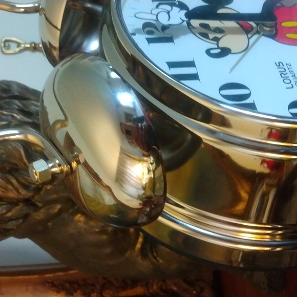 Vintage Walt Disney Lorus Quartz Mickey Mouse Silver Bell Clock - Picture 8 of 8
